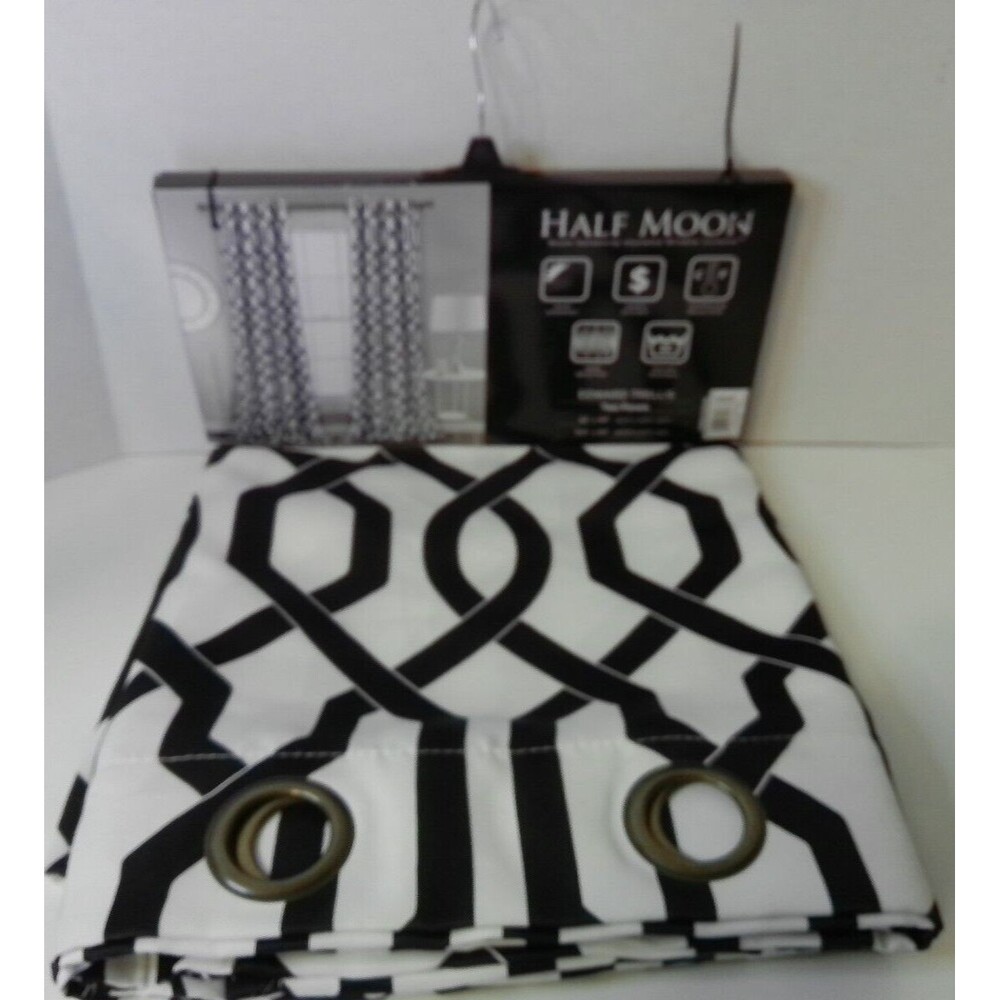Half Moon Edward Trellis Room Darkening Window Curtains